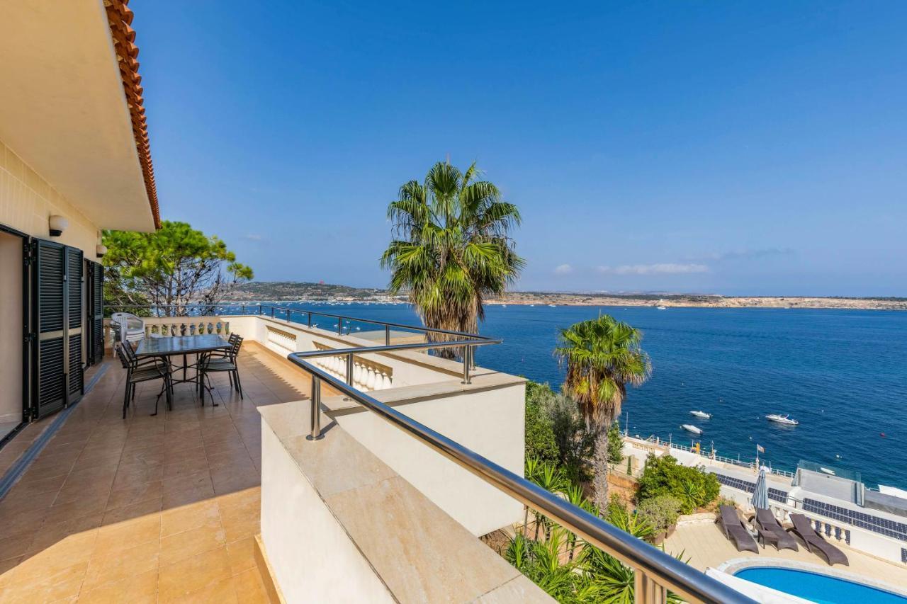 Villa Palma - Sunset Sea Views With Pool, Jacuzzi, Sauna And Games Room Mellieħa Eksteriør bilde