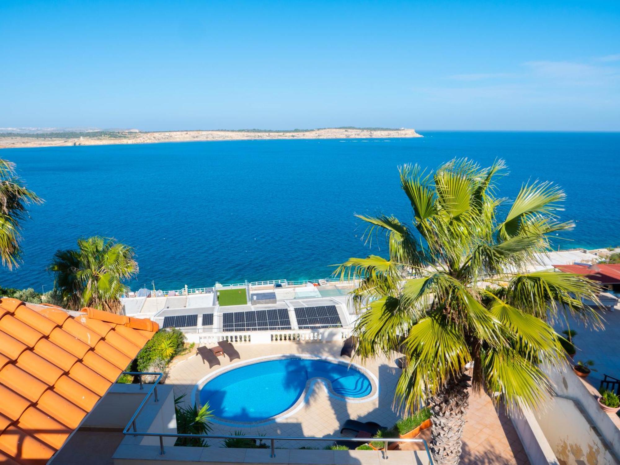 Villa Palma - Sunset Sea Views With Pool, Jacuzzi, Sauna And Games Room Mellieħa Eksteriør bilde